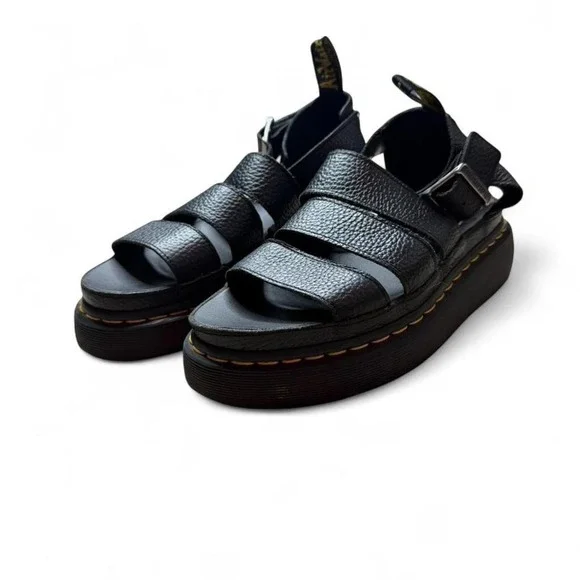 Dr marten Clarissa II sandals - Black Milled Napa Leather - Size 9 - docs - Picture 1 of 7